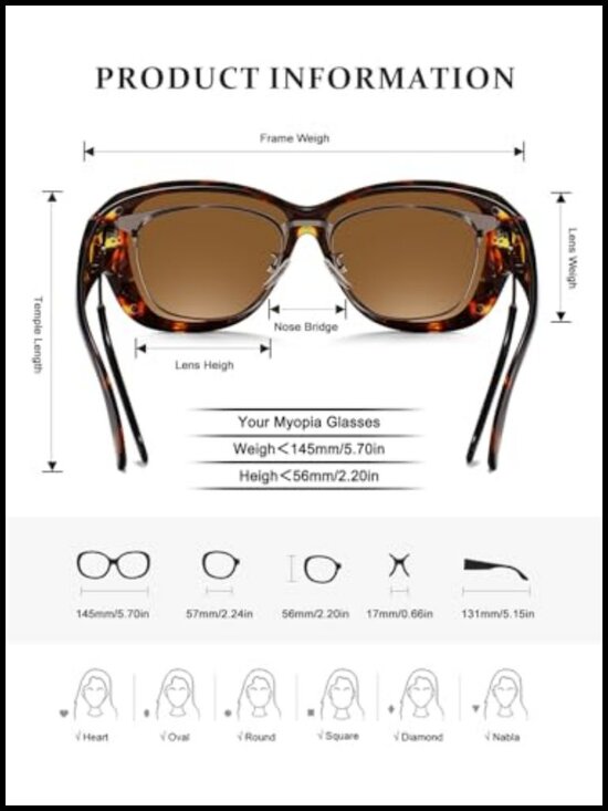 Polarized Fit Over Glasses Sunglasses Retro Rhinestone UV400 Protection main image 4